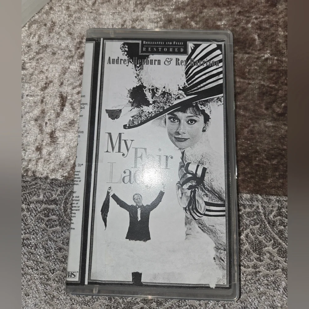 My Fair Lady VHS Tape, Audrey Hepburn & Rex Harrison, 1964 Film.